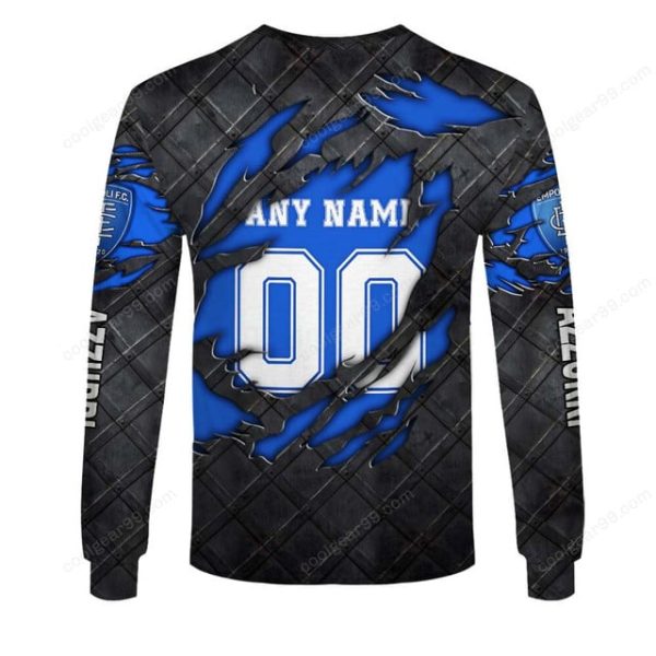 Empoli F.C Serie A Black Metal Design Shirt Hoodie - Image 5