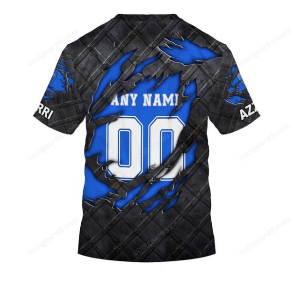 Empoli F.C Serie A Black Metal Design Shirt Hoodie - Image 7
