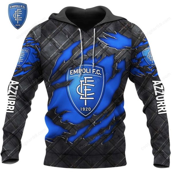 Empoli F.C Serie A Black Metal Design Shirt Hoodie