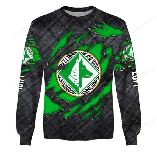 US Avellino 1912 Black Metal Design Shirt T-Shirts - Image 6