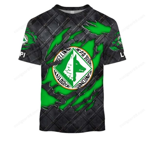 US Avellino 1912 Black Metal Design Shirt T-Shirts