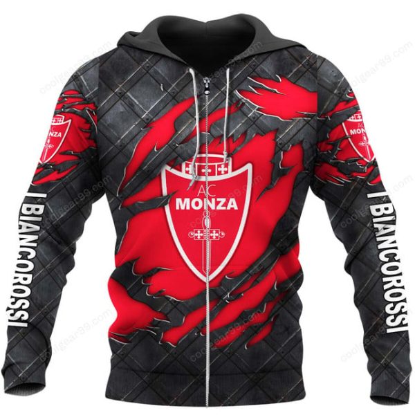 AC Monza Black Metal Design Shirt Hoodie - Image 2