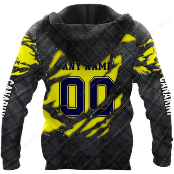 Modena FC 2018 Black Metal Design Shirt Hoodie - Image 3