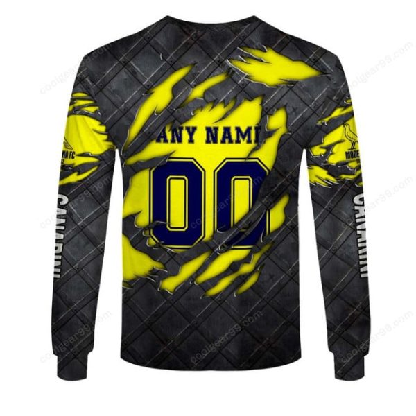 Modena FC 2018 Black Metal Design Shirt Hoodie - Image 5
