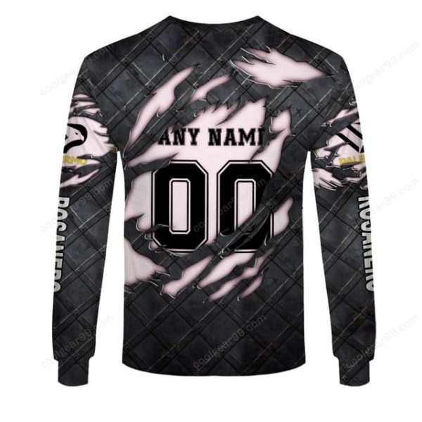 Palermo FC Black Metal Design Shirt Hoodie - Image 5