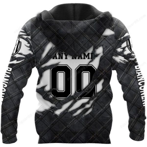 Cesena FC Black Metal Design Shirt Hoodie - Image 3