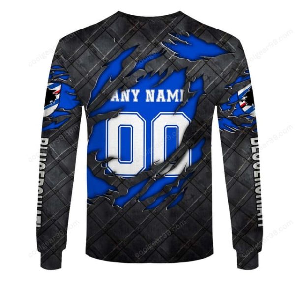 UC Sampdoria Black Metal Design Shirt Hoodie - Image 5