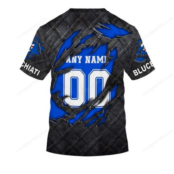UC Sampdoria Black Metal Design Shirt Hoodie - Image 7