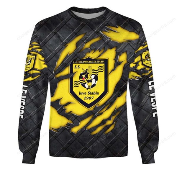 SS Juve Stabia Black Metal Design Shirt Hoodie - Image 4
