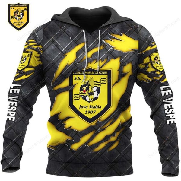 SS Juve Stabia Black Metal Design Shirt Hoodie