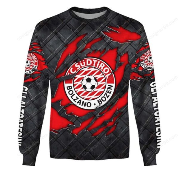 FC Südtirol Black Metal Design Shirt Hoodie - Image 4