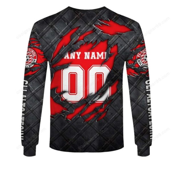 FC Südtirol Black Metal Design Shirt Hoodie - Image 5