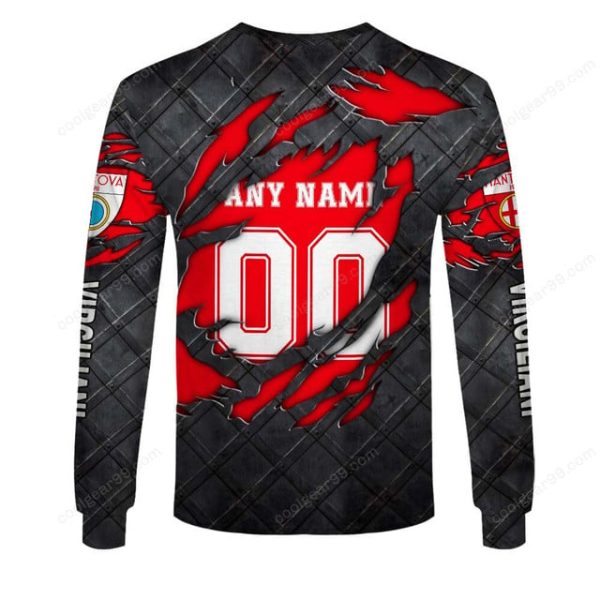 Mantova 1911 Black Metal Design Shirt Hoodie - Image 5