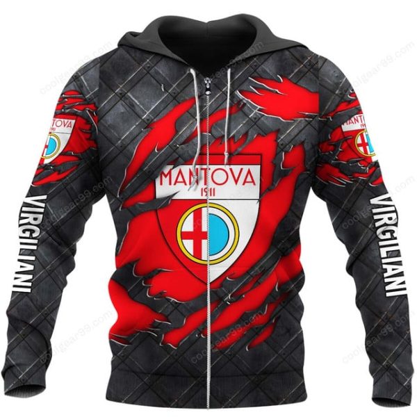 Mantova 1911 Black Metal Design Shirt Hoodie - Image 2