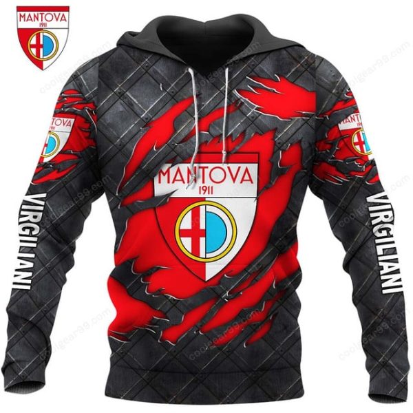 Mantova 1911 Black Metal Design Shirt Hoodie