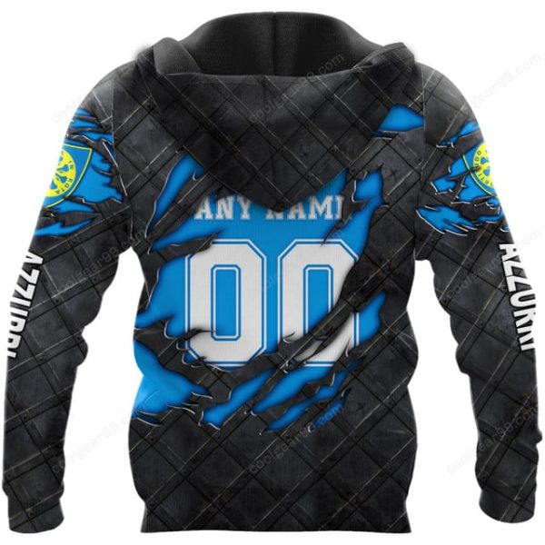 Carrarese Calcio 1908 Black Metal Design Shirt Hoodie - Image 3