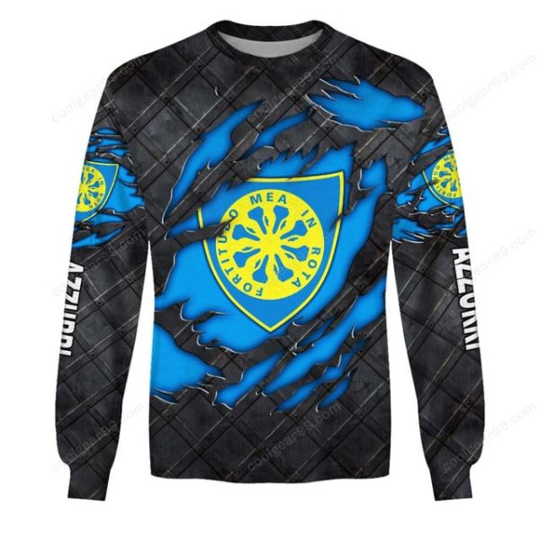 Carrarese Calcio 1908 Black Metal Design Shirt Hoodie - Image 4
