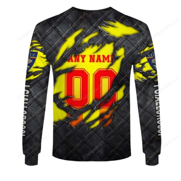 US Lecce Serie A Black Metal Design Shirt Hoodie - Image 5