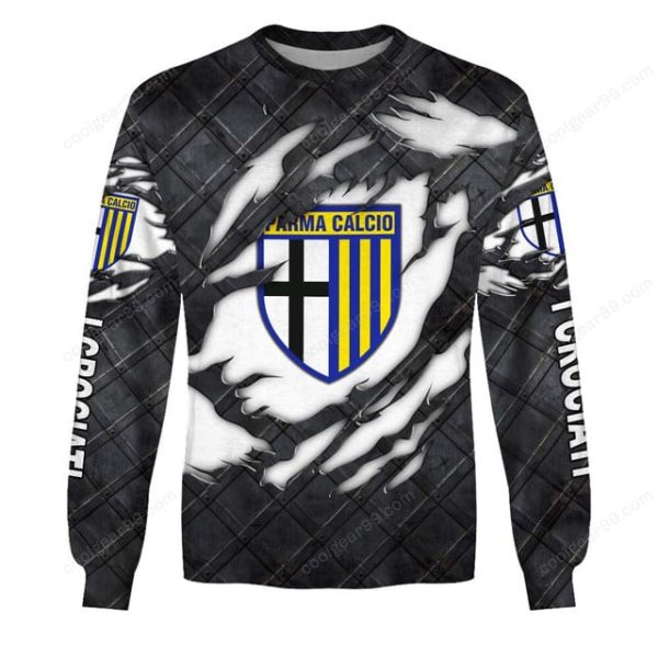 Parma Calcio 1913 Serie A Black Metal Design Shirt Hoodie - Image 4