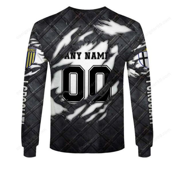 Parma Calcio 1913 Serie A Black Metal Design Shirt Hoodie - Image 5
