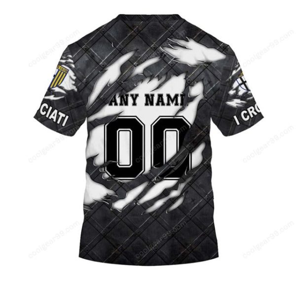 Parma Calcio 1913 Serie A Black Metal Design Shirt Hoodie - Image 7