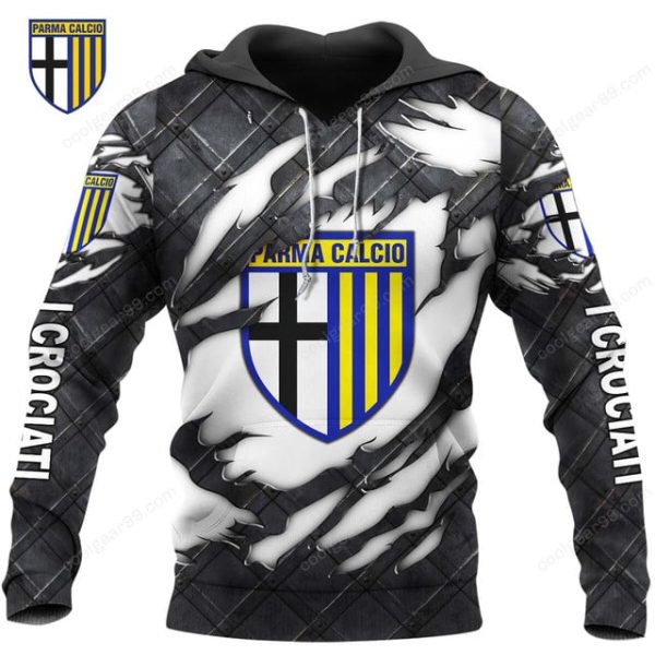 Parma Calcio 1913 Serie A Black Metal Design Shirt Hoodie