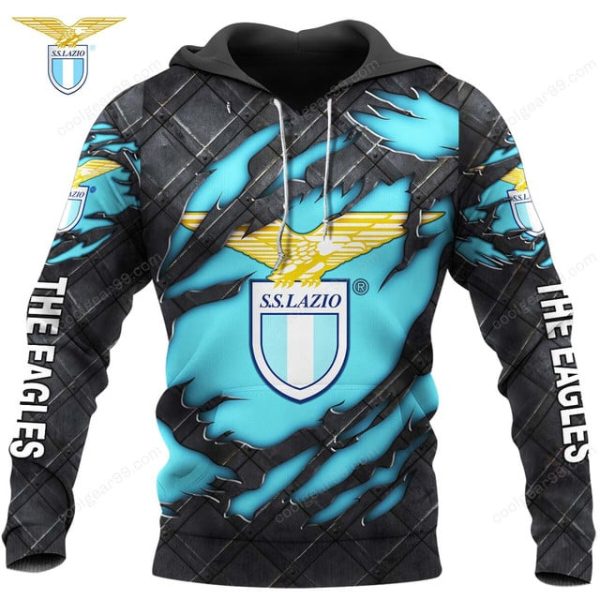 SS Lazio Serie A Black Metal Design Shirt Hoodie