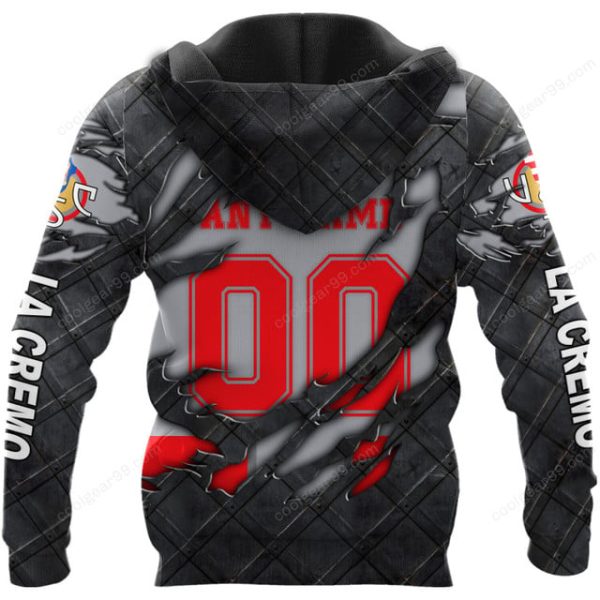 US Cremonese Serie A Black Metal Design Shirt Hoodie - Image 3