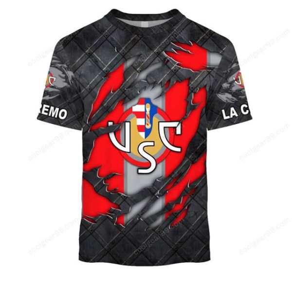 US Cremonese Serie A Black Metal Design Shirt Hoodie - Image 6