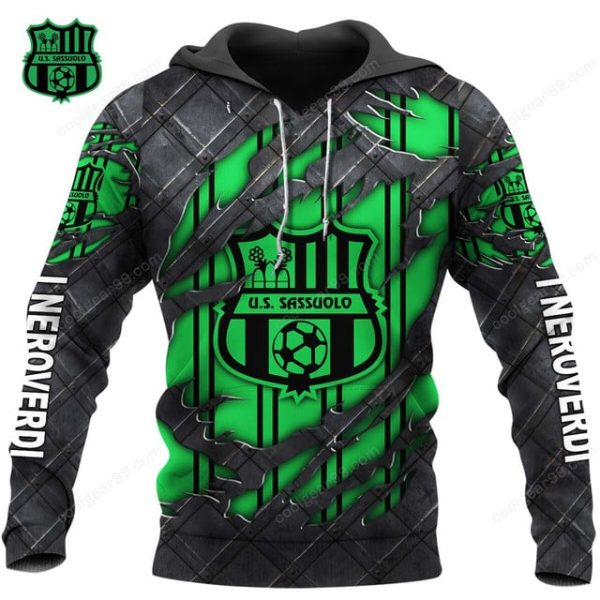 US Sassuolo Calcio Serie A Black Metal Design Shirt Hoodie
