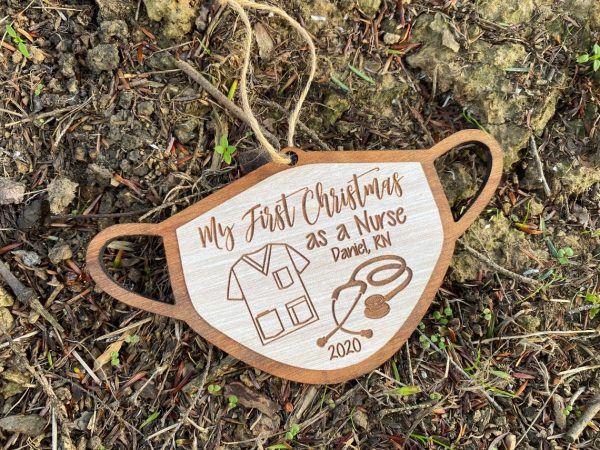 Personalized Nurse Christmas Ornament My First Christmas As A Nurse 2021 - Image 2