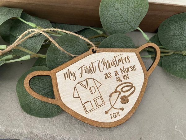 Personalized Nurse Christmas Ornament My First Christmas As A Nurse 2021 - Image 3
