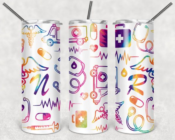 Nurse Skinny Tumbler Hot Tumbler - Image 2