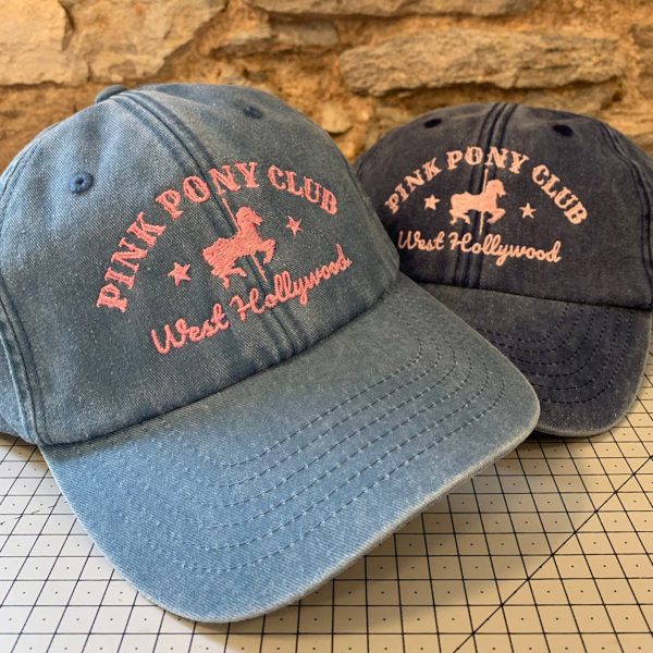 Embroidered Cap with Pink Pony Club Design - Image 2