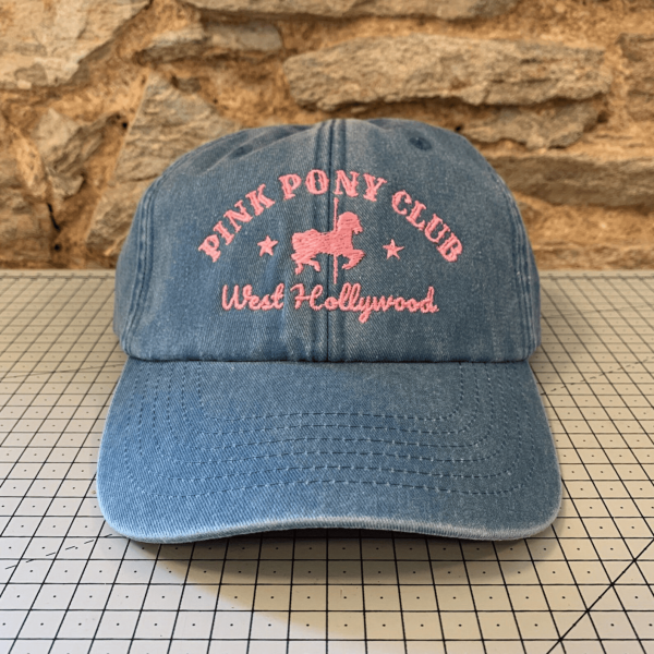 Embroidered Cap with Pink Pony Club Design - Image 6
