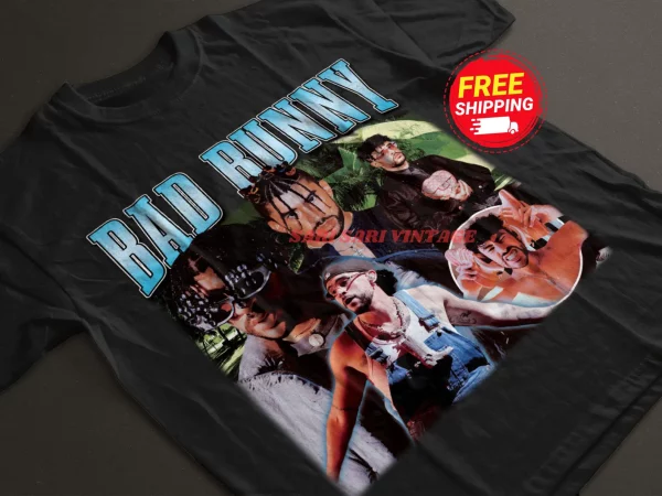 Bad Bunny Shirt Vintage Bad Graphic Tee 90s Style T-Shirt Unisex
