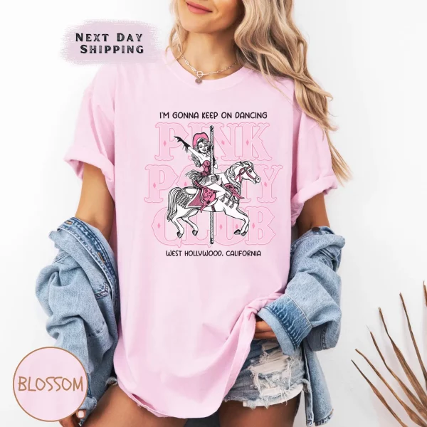 Chappell Roan Shirt, Pink Pony Club Comfort Colors Shirt, I'm Gonna Keep On Dancing, Midwest Princess 2024 Tour Tee - Image 6