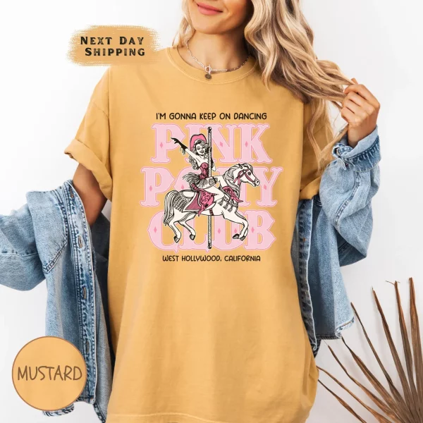 Chappell Roan Shirt, Pink Pony Club Comfort Colors Shirt, I'm Gonna Keep On Dancing, Midwest Princess 2024 Tour Tee - Image 3