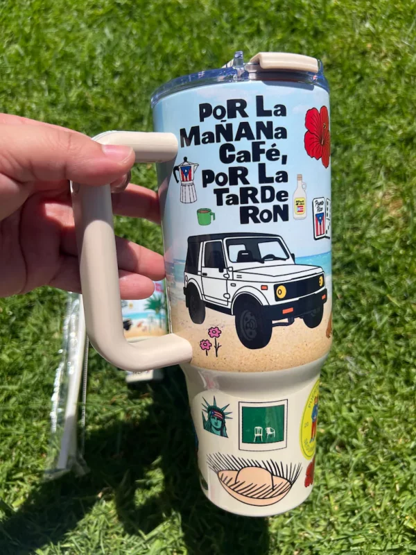 Bad Bunny Puerto Rico dtmf tumbler 40oz