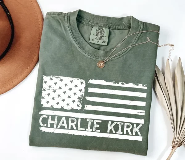 American Patriot Shirt, Charlie Kirk Memorial Shirt, Patriotic Charlie Kirk Shirt - Image 2