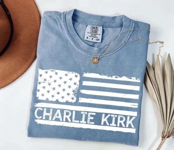 American Patriot Shirt, Charlie Kirk Memorial Shirt, Patriotic Charlie Kirk Shirt - Image 6