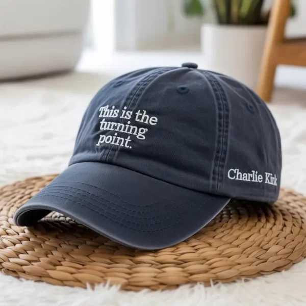 Charlie Kirk Hat "This Is The Turning Point Quote" Embroidered Hat