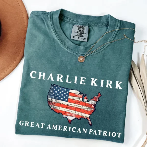 Pray for Charlie Kirk Shirt, Patriotic Charlie Kirk T-Shirt - Image 6