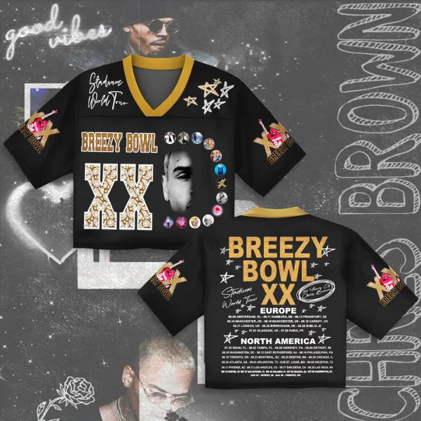 Chris Brown Tour Crop Top Jersey