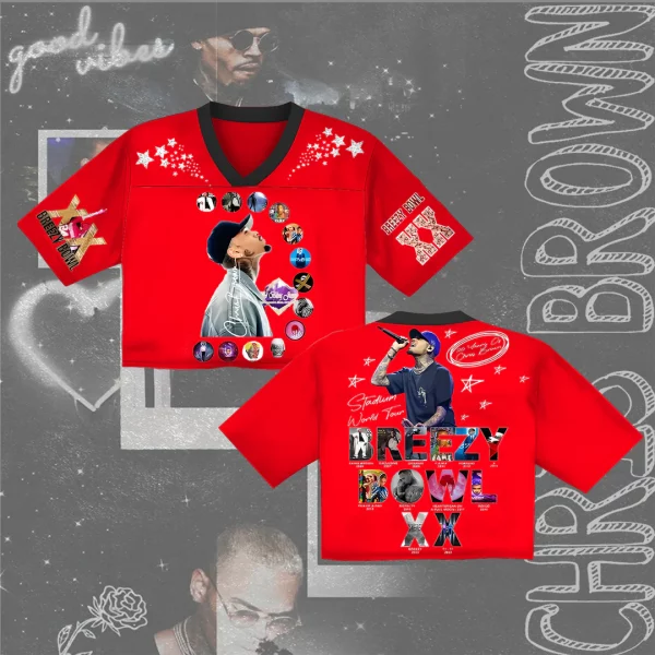 Chris Brown Tour Crop Top Jersey