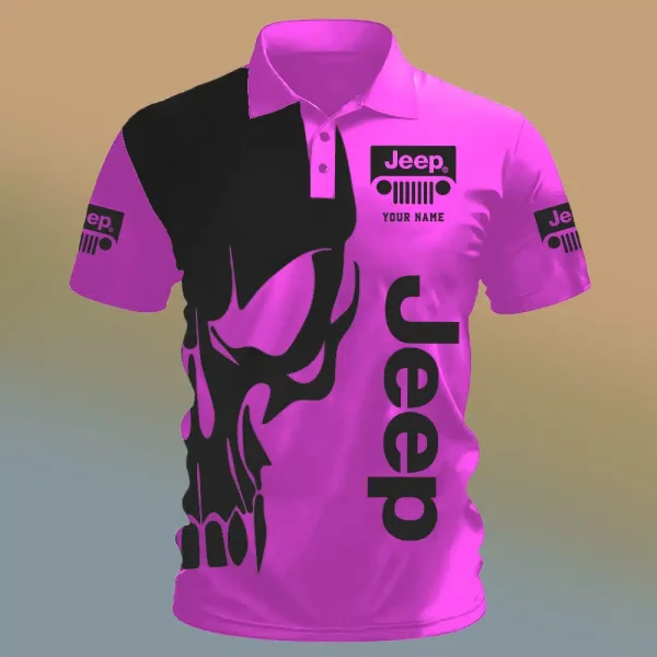 Jeep Lover Polo Shirt 6K0d - Image 3