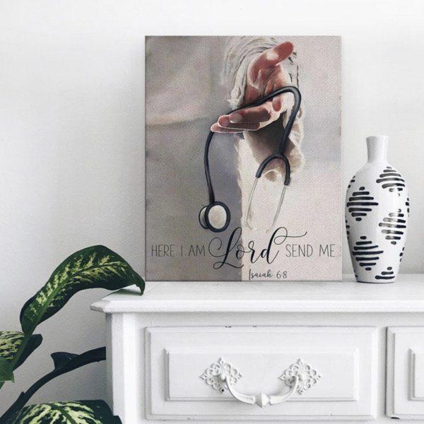 Nurse Canvas Here I Am Lord Send Me God Hand - Image 2