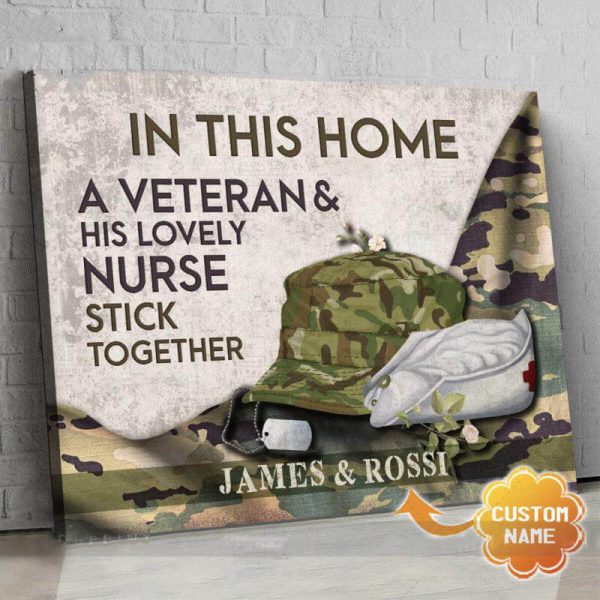 Personalized Nurse Canvas In This Home A Veteran And His Lovely Nurse - Image 3