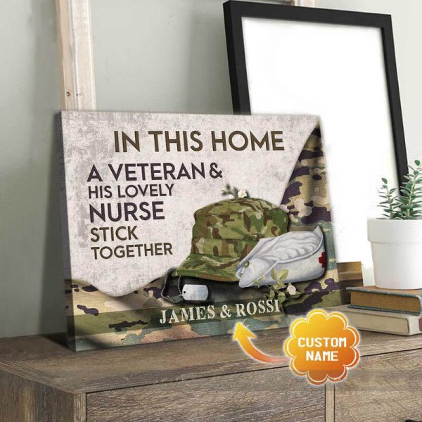 Personalized Nurse Canvas In This Home A Veteran And His Lovely Nurse - Image 4