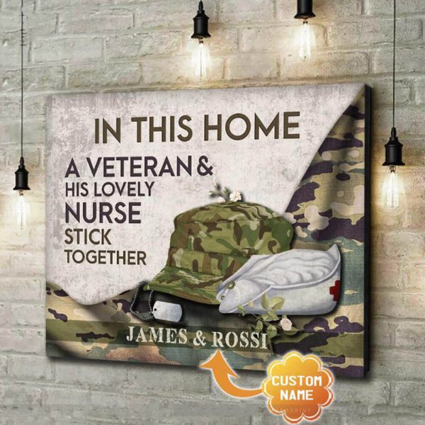 Personalized Nurse Canvas In This Home A Veteran And His Lovely Nurse - Image 2